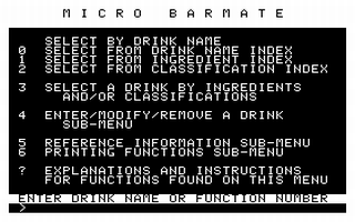 Micro Bar Mate Title Screen